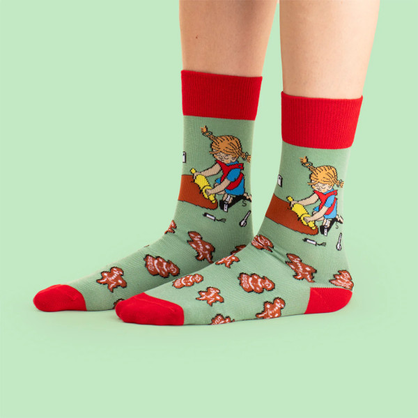 Socken Pippi Langstrumpf 'Pippi backt Pfefferkuchen' Erwachsene