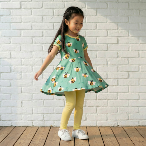 Kleid kurzarm Spin Bee - Maxomorra