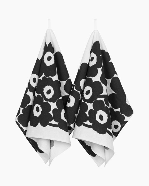 Marimekko Küchenhandtuch pieni Unikko schwarz 2 Stück