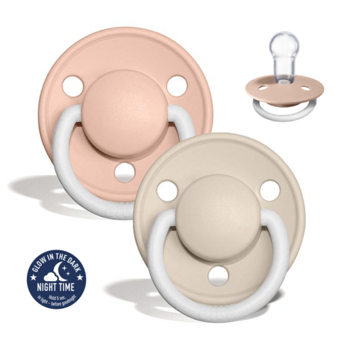 Bibs Schnuller De Lux Night blush und Vanilla one size 0-3 Jahre