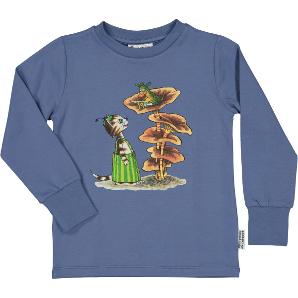 Geggamoja Findus Langarmshirt Dust blue