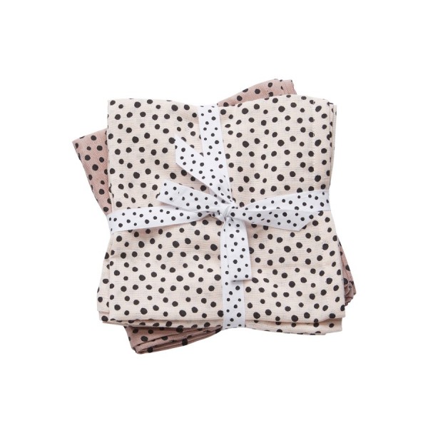 Done by Deer Spucktücher 2-pack Happy dots powder