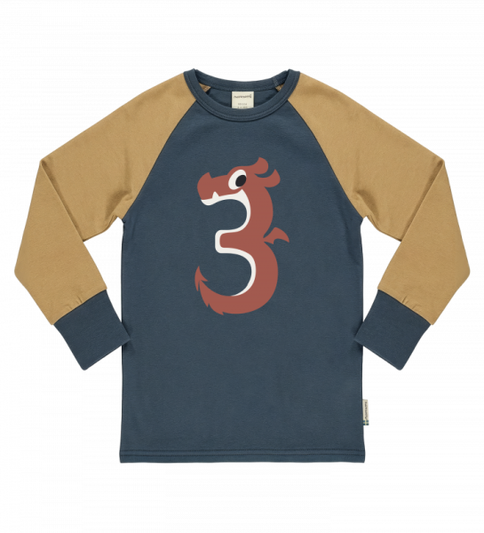 Langarmshirt Geburtstag 3 Dragon - Maxomorra