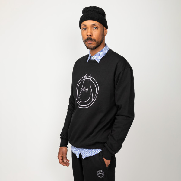 Pullover Mumin Unto Angry Moomin Black