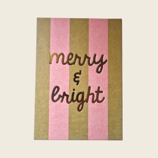 Ava & Yves Postkarte Weihnachten Merry & Bright