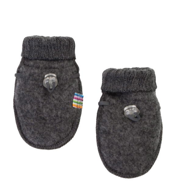 Baby Fäustlinge ohne Daumen Wollfleece Grau