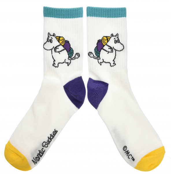 Nordic Buddies Mumin Tennis Socken Gr. 36-42 weiss-lila