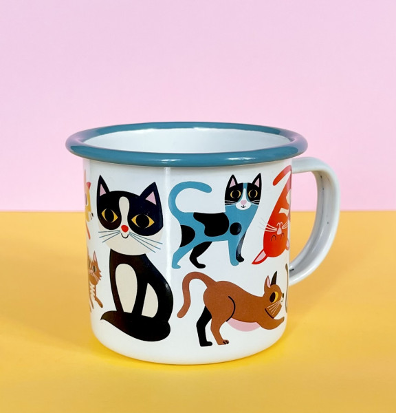 OMM Design Emaillebecher Cat Lover