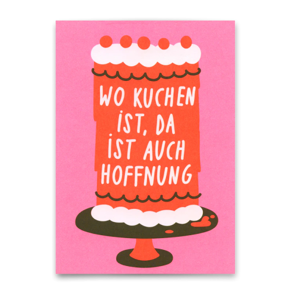 Postkarte 'Wo Kuchen ist' - Deli Cards