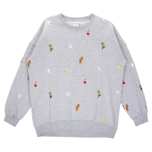Pullover Mumin Familie Embroided Grey
