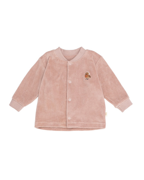 Jacke Embroided Rosewood velour- organic