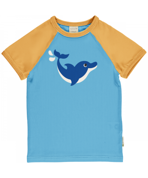 Maxomorra T-Shirt Kurzarm Raglan Dolphin