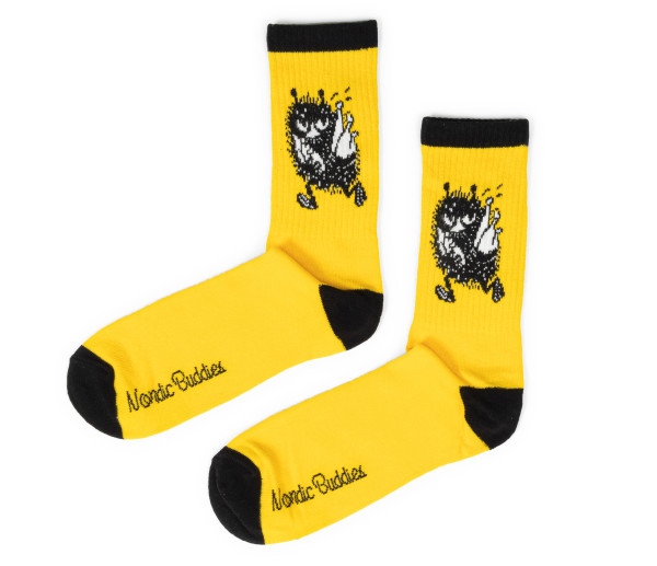 Nordic Buddies Stinky Tennis Socken gelb schwarz Gr. 40-45