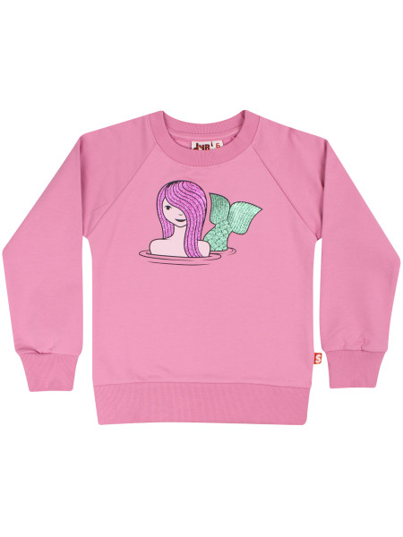 Sweatshirt Meerjungfrau Glitzer rosa - DYR