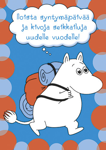 Karto - Mumin Geburstagskarte blau