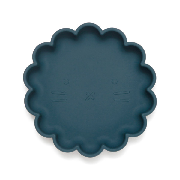 Petit Monkey Silikonteller mit Saugboden balsam blue